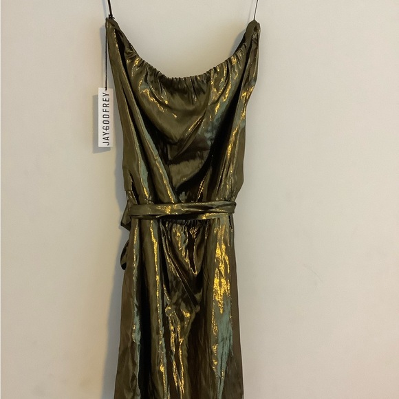 JAYGODFREY Strapless Liquid Gold Dress - Picture 2 of 2